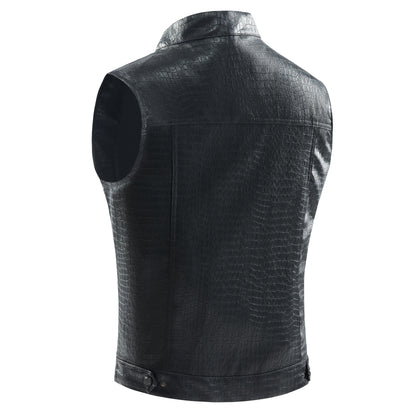 Lederen Vest voor Heren Stijlvol Viper Design