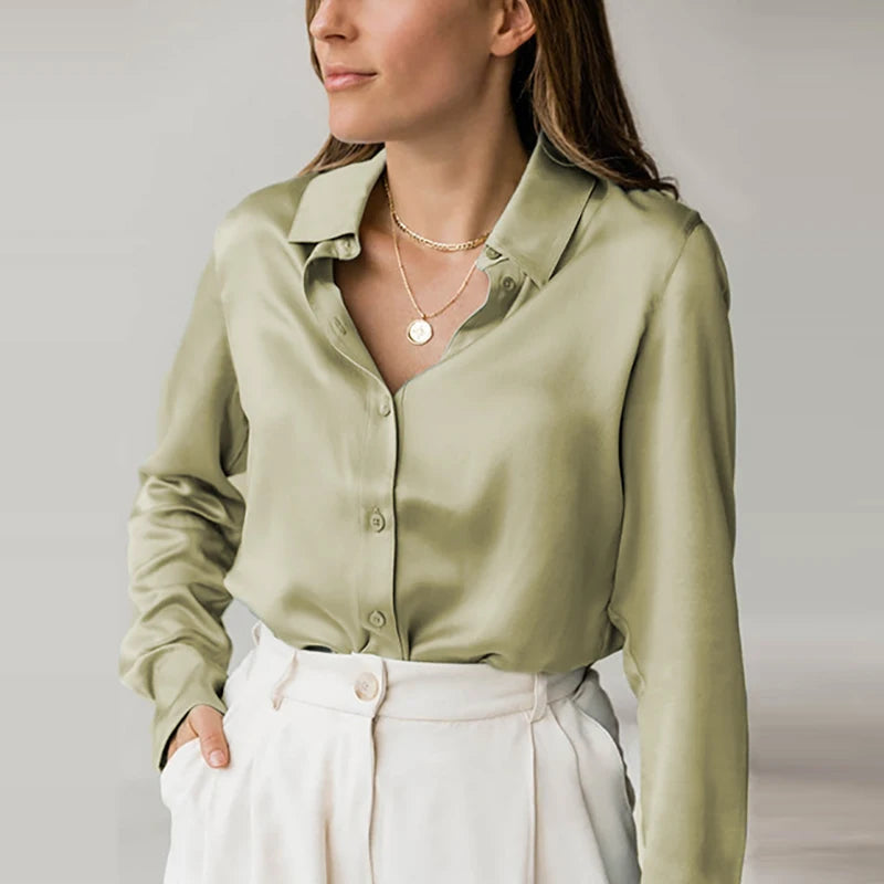 Silkkipusero Naisille Veron - Toimistotyyli - Eleganssi-Kesäasut-EmiyoSuomi