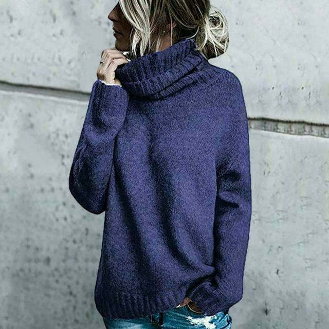 Dames Oversized Coltrui – Comfortabele Gebreide Trui – Perfect voor Casual Dagen