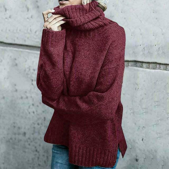 Dames Oversized Coltrui – Comfortabele Gebreide Trui – Perfect voor Casual Dagen