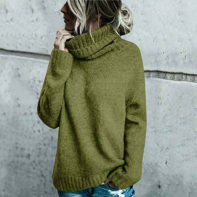 Dames Oversized Coltrui – Comfortabele Gebreide Trui – Perfect voor Casual Dagen