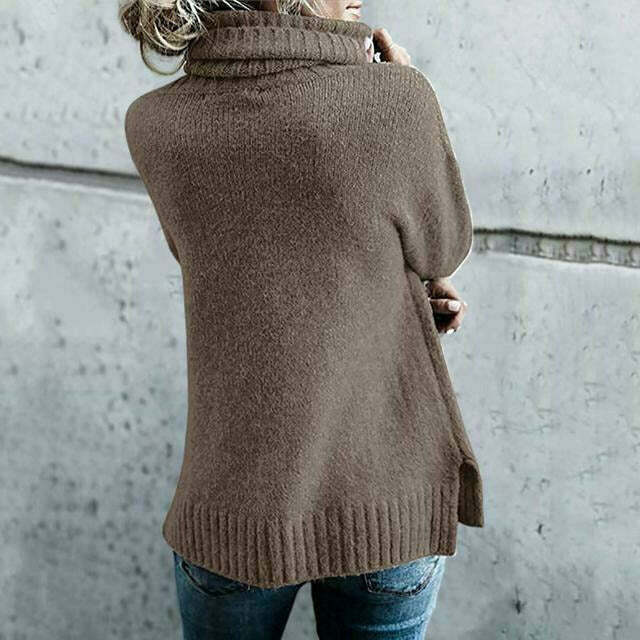 Dames Oversized Coltrui – Comfortabele Gebreide Trui – Perfect voor Casual Dagen