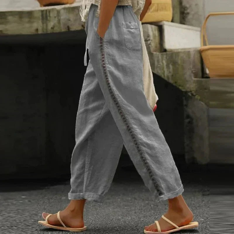 Vrouwelijke Zomerbroek Boho Stijl met Leuke Print