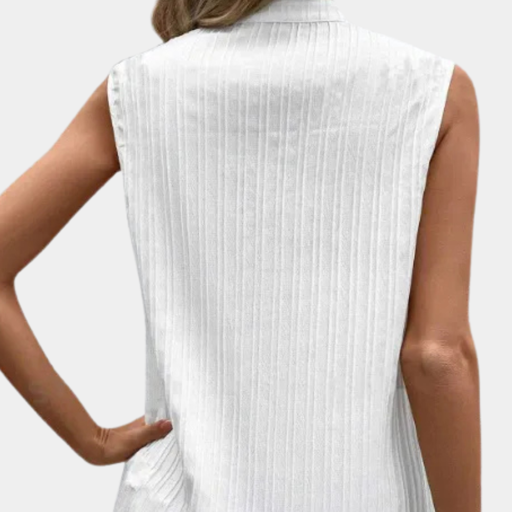 Vrouwelijke Witte Zomer Top Casual Romy