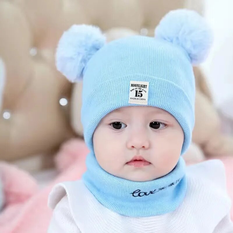 Kinder Muts Warm met Pompom Winter - Mode Vibes