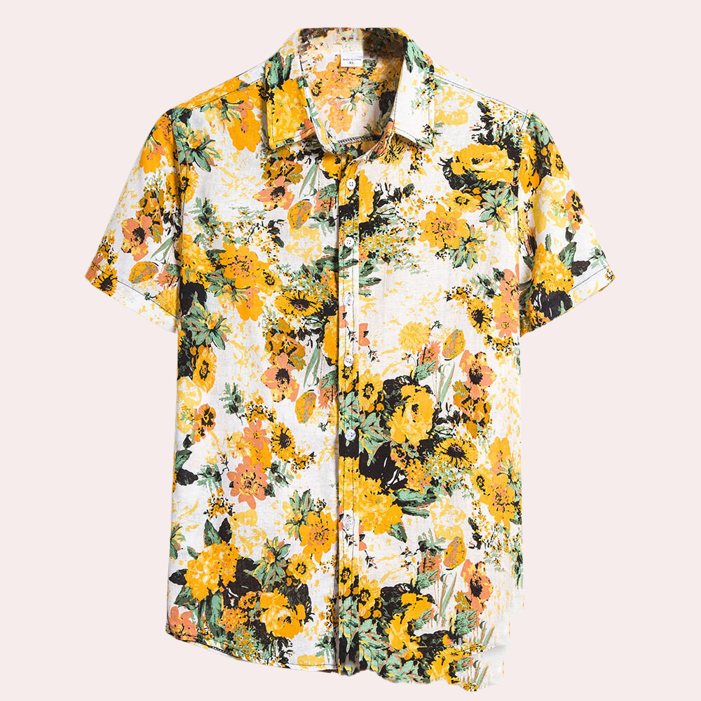 Mannen Zomer Overhemd Casual Korte Mouw