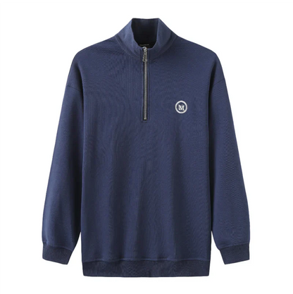 Jan | Katoenen vest met rits in de kleur Blauw voor heren in Smart-casual stijl geschikt voor alle seizoenen.