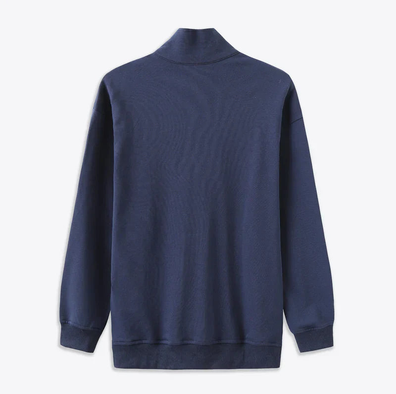 Jan | Katoenen vest met rits in de kleur Blauw voor heren in Smart-casual stijl geschikt voor alle seizoenen.