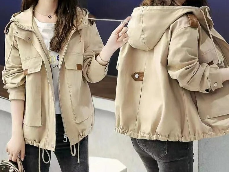 Jas met capuchon Lange mouw Jasmijn Stijl - Mode Vibes