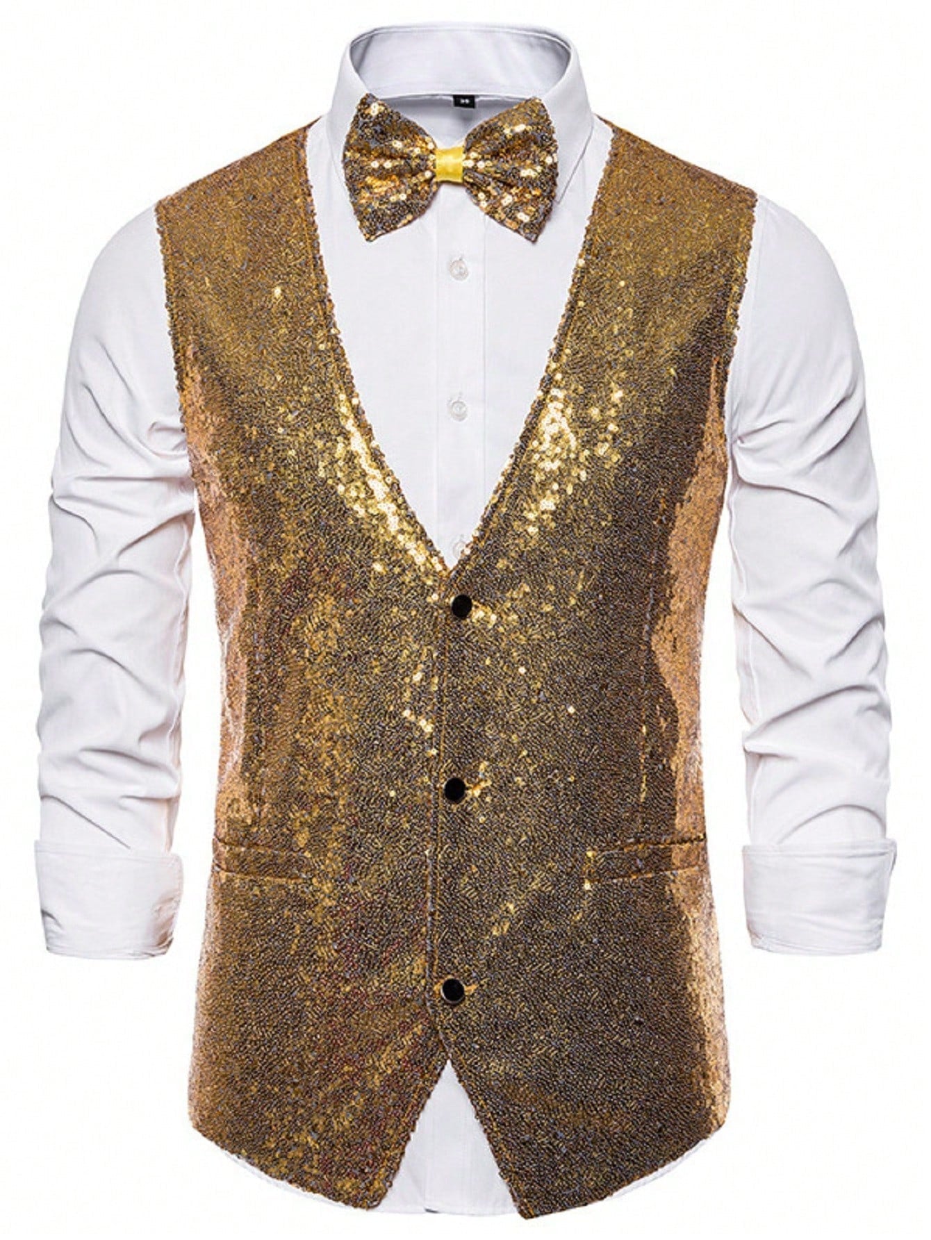 Gouden Blazer Heren Feestelijk Design - Mode Vibes