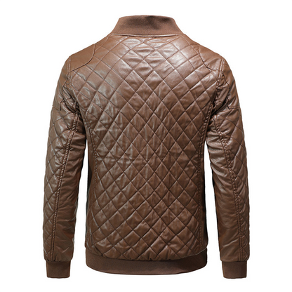 Jasper | Leren herenjas in de kleur Zwart voor heren in stijl ideaal voor de herfst.