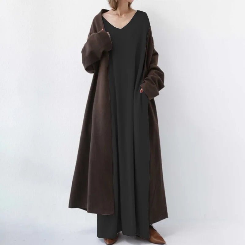 Vrouwelijke Jurk met Lange Mouwen Casual Stijl