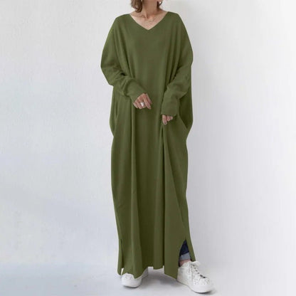 Vrouwelijke Jurk met Lange Mouwen Casual Stijl - Mode Vibes