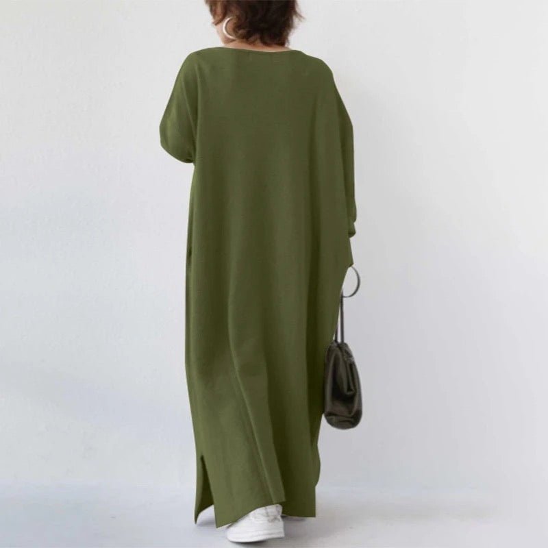 Vrouwelijke Jurk met Lange Mouwen Casual Stijl