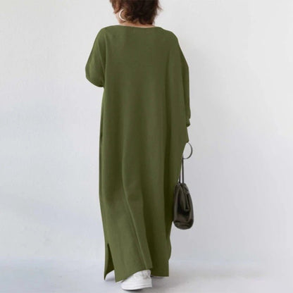Vrouwelijke Jurk met Lange Mouwen Casual Stijl