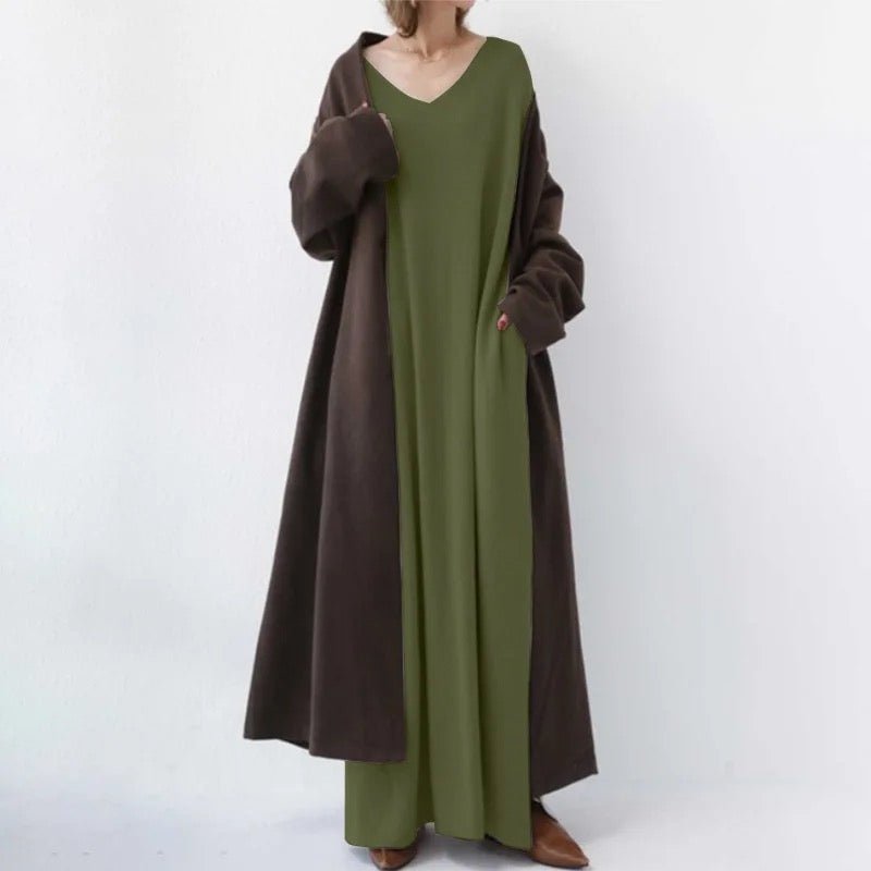 Vrouwelijke Jurk met Lange Mouwen Casual Stijl