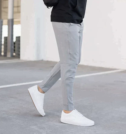 Johan | Winterse stretch broek in de kleur Lichtblauw voor heren in stijl ideaal voor de winter