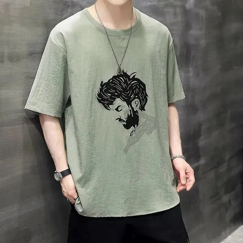 Joost | Casual T-shirts met ronde nek in de kleur Groen voor heren in stijl ideaal voor de lente.