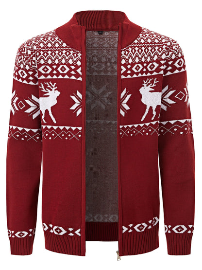 Gebreide Cardigan Rendierpatroon Casual Design - Mode Vibes