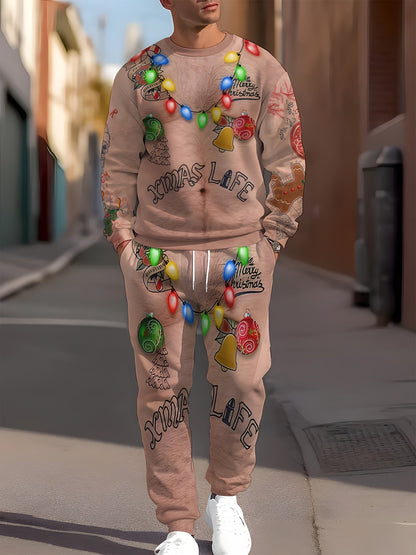 Kerst Trainingspak Rendier Print Set voor Mannen - Mode Vibes