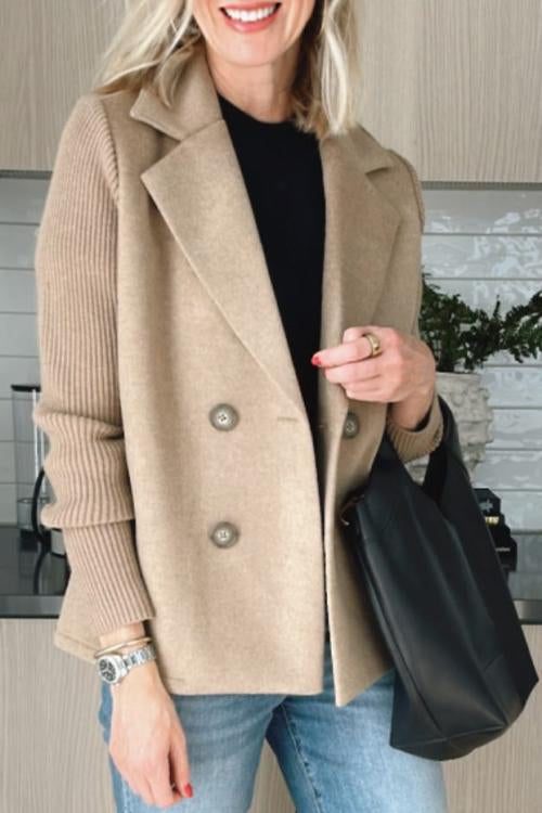 Sasha Casual Blazerjas – Zachte Ribgebreide Dames Blazer