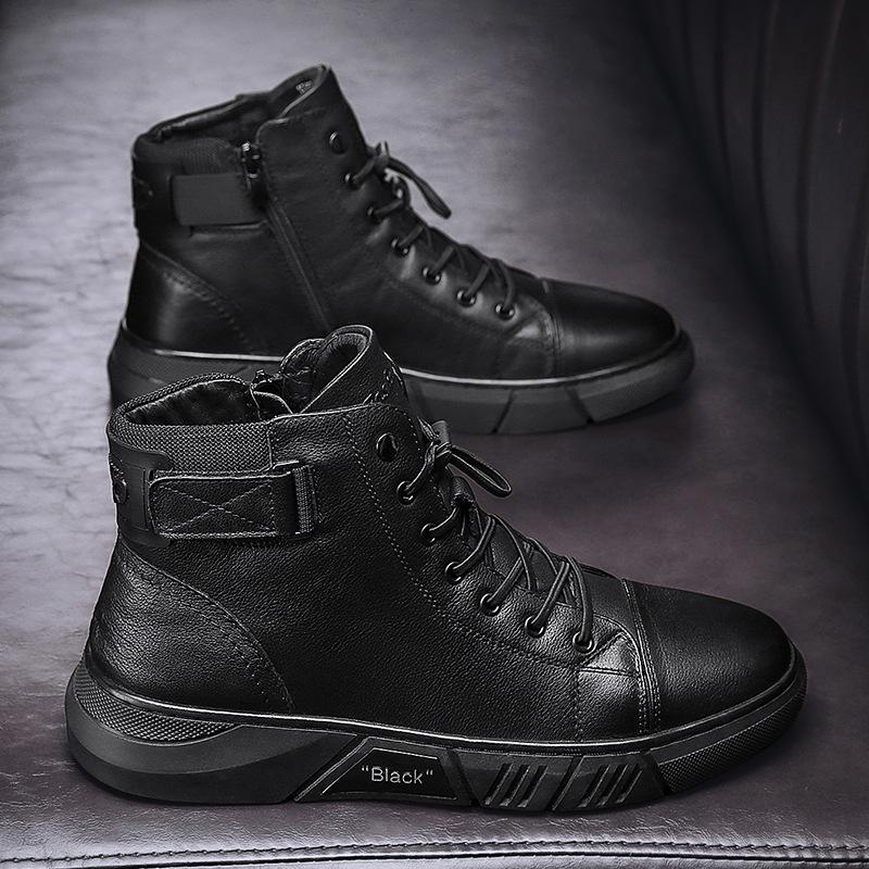 Zwarte Herenschoenen Robuust Leer Maxwell