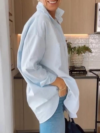 Oversized Vrouwelijke Blouse Casual Stijl