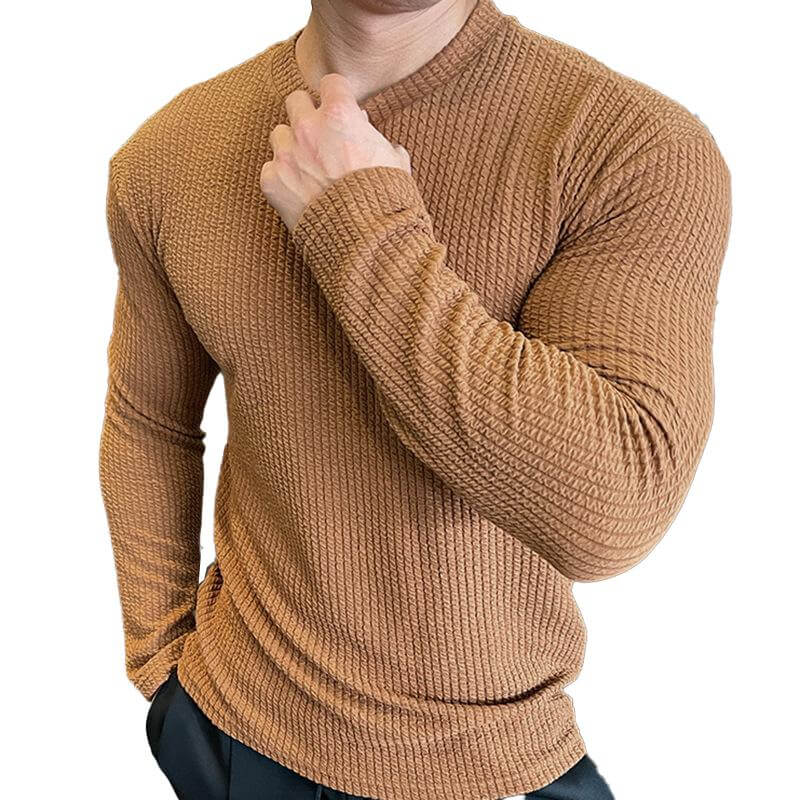 Heren Gebreide Trui met Ronde Hals – Casual American Style