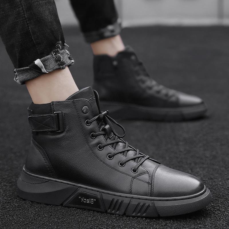Zwarte Herenschoenen Robuust Leer Maxwell