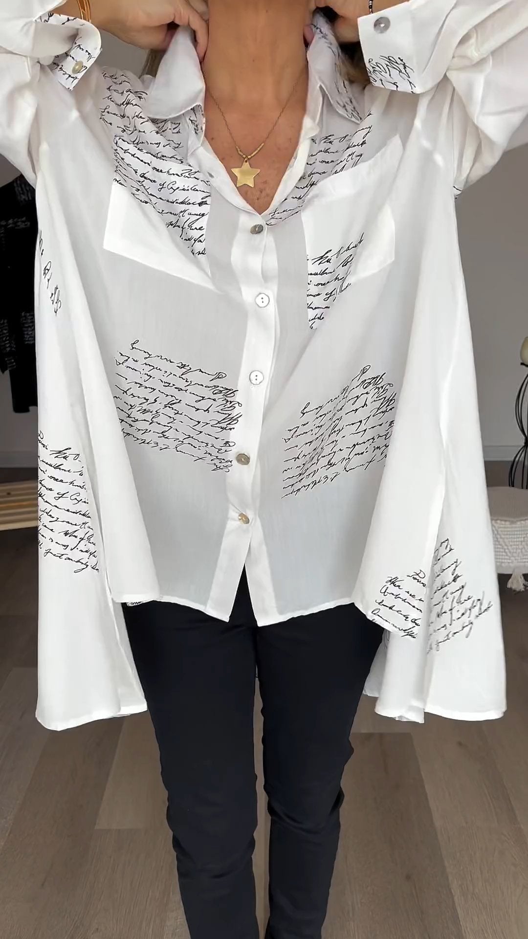 Bella Moda Bedrukte Blouse voor Stijlvolle Vrouwen