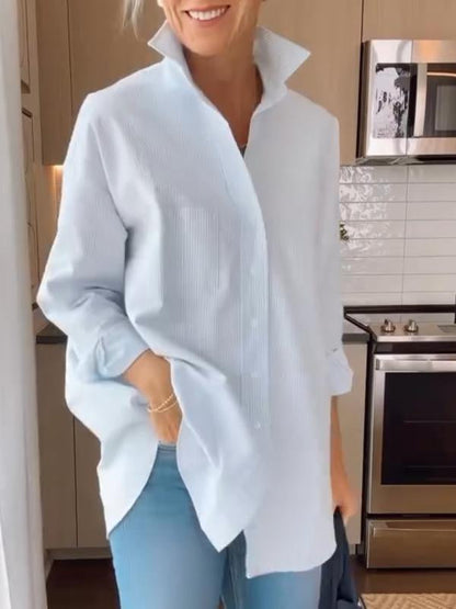 Oversized Vrouwelijke Blouse Casual Stijl - Mode Vibes
