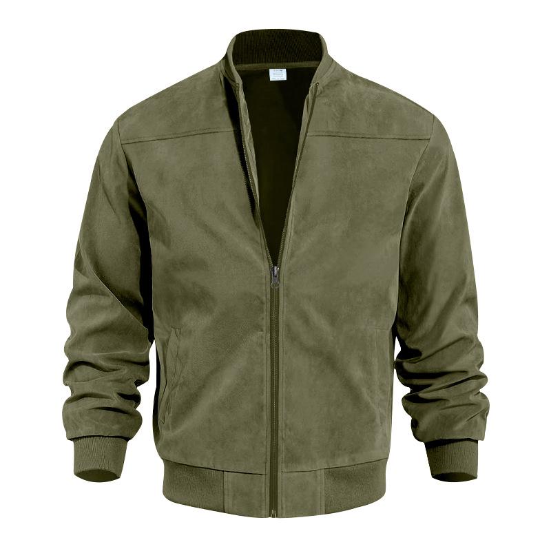 Heren Suède Bomberjack Zwart Stevig Design - Mode Vibes
