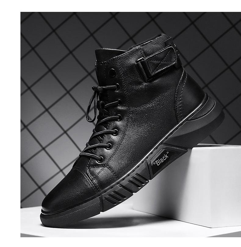 Zwarte Herenschoenen Robuust Leer Maxwell