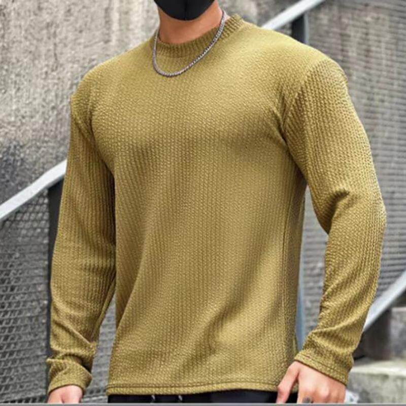 Heren Gebreide Trui met Ronde Hals – Casual American Style