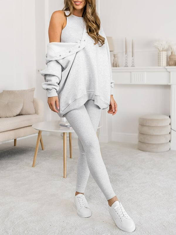 Dames Hoodieset met Fleece – Comfortabele Trui met Capuchon en Broek