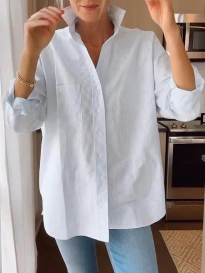 Oversized Vrouwelijke Blouse Casual Stijl