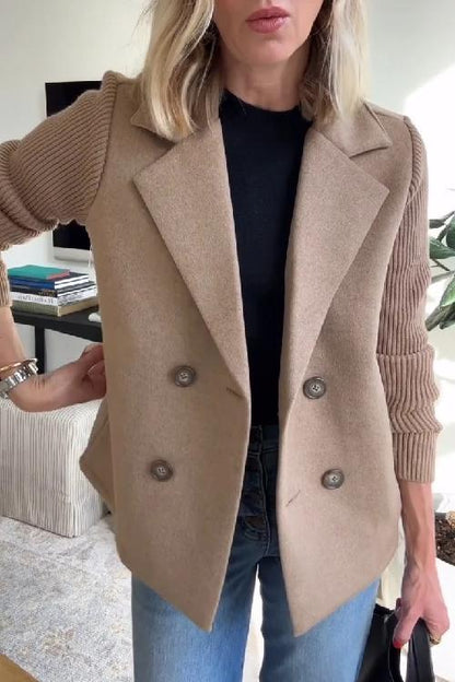 Sasha Casual Blazerjas – Zachte Ribgebreide Dames Blazer