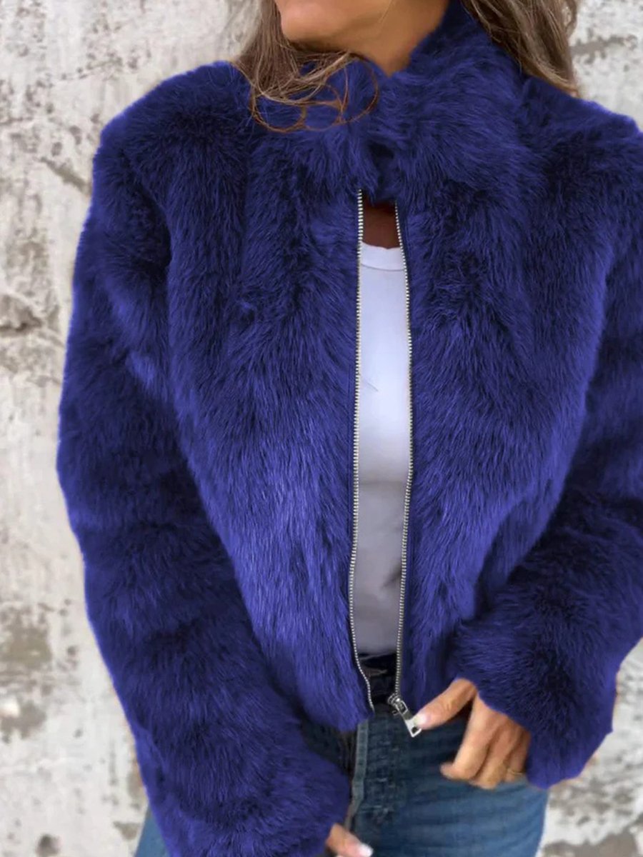 Dames Faux Fur Jas Elegante Bontjas Look