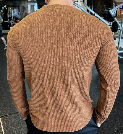Heren Gebreide Trui met Ronde Hals – Casual American Style