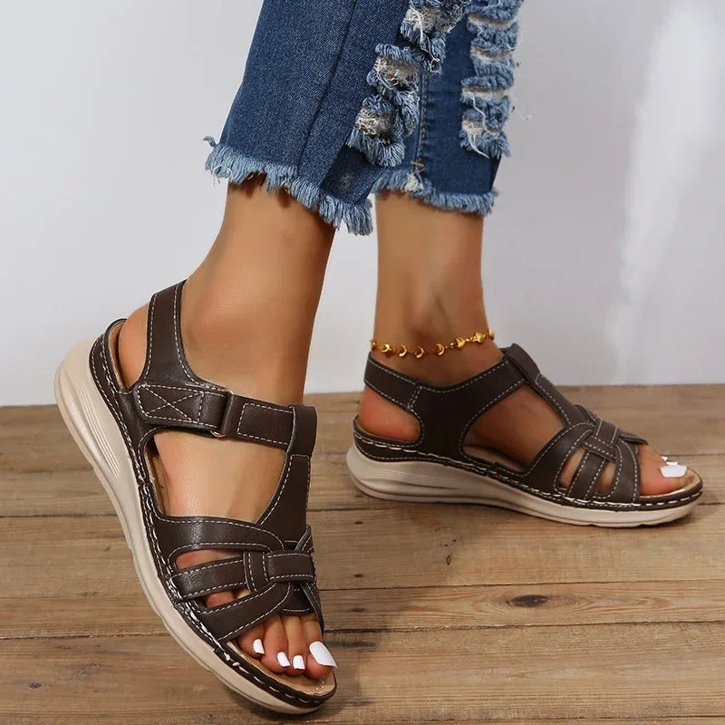 Leren Sandalen Comfortabel Dames Zomer Schoenen - Mode Vibes