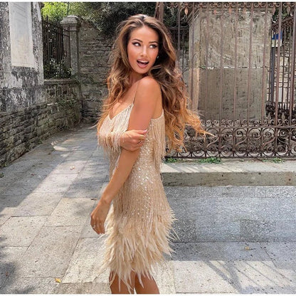 Paillettenjurk Avondjurk Feestjurk Glitter Veren Detail