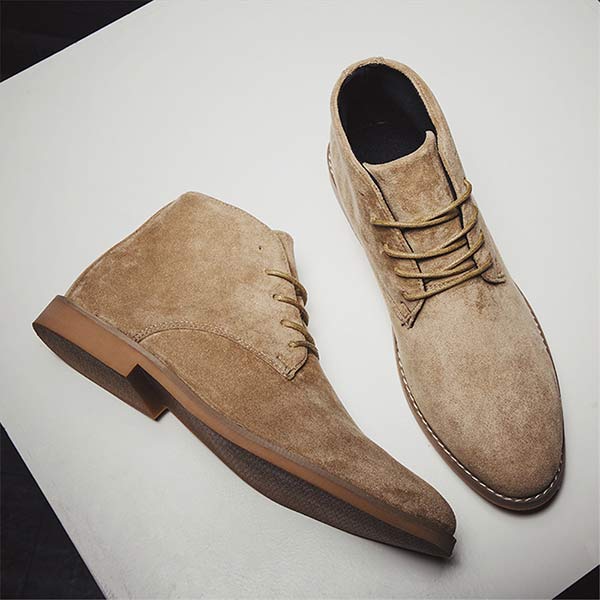 Jurre | Heren veter enkelboots in de kleur Khaki voor heren in stijl ideaal voor de herfst.