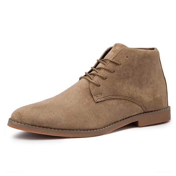 Heren Ankle Boots met Veter Leer Zwart - Mode Vibes