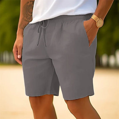 Heren Linnen Short Zomerse Casual Broek