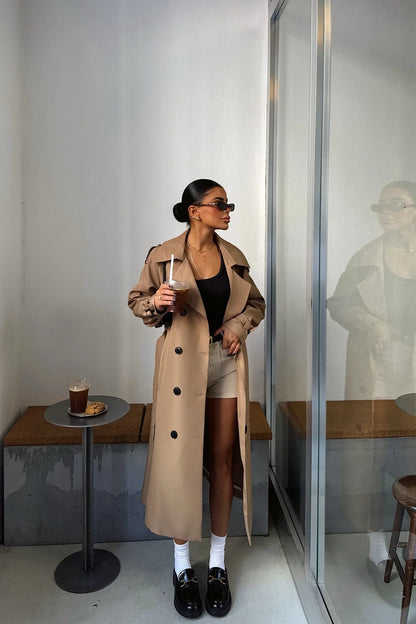 Trenchcoat Dames Warm en Stijlvol met Klassiek Design