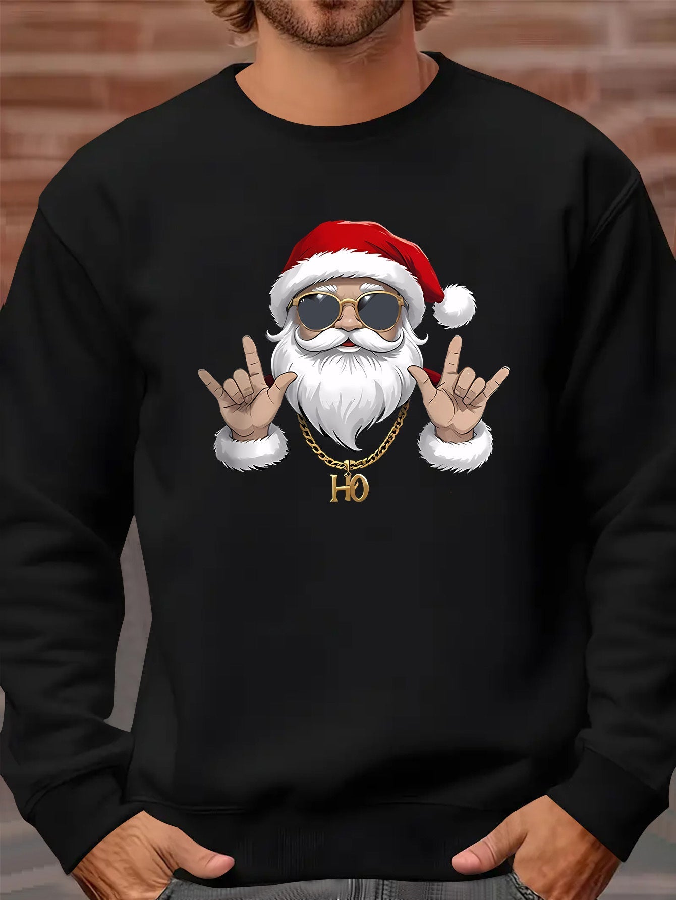 Kerstman Sweatshirt Lange Mouwen Man - Mode Vibes