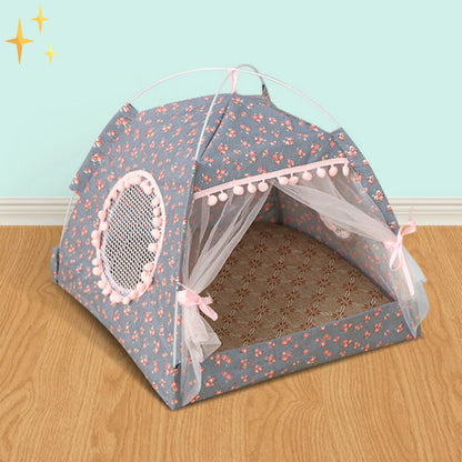 Huisdierentent met Gordijnen voor Honden en Katten
