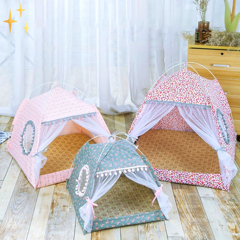 Huisdierentent met Gordijnen voor Honden en Katten