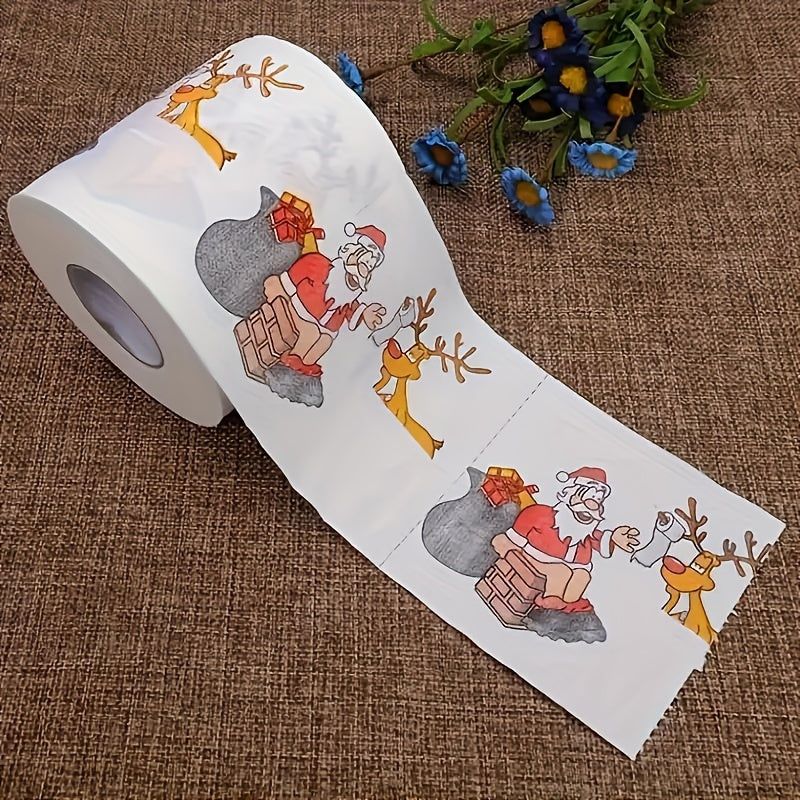 Kerstman Toiletpapier Met Grappige Tekening - Mode Vibes