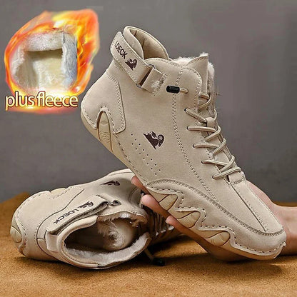 Leren Winter Sneakers Warm en Veelzijdig